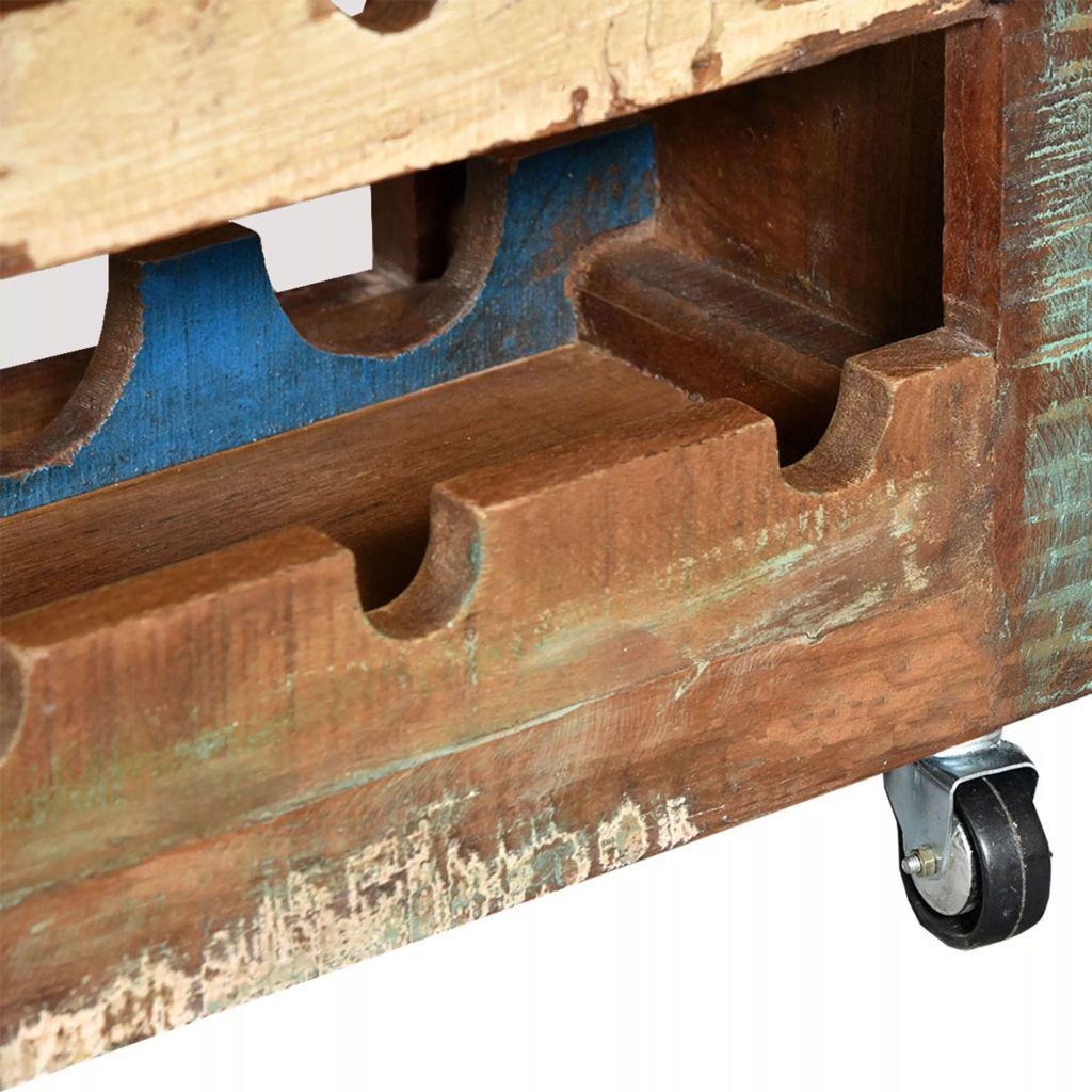 Wine Rack for 9 Bottles Solid Reclaimed Wood