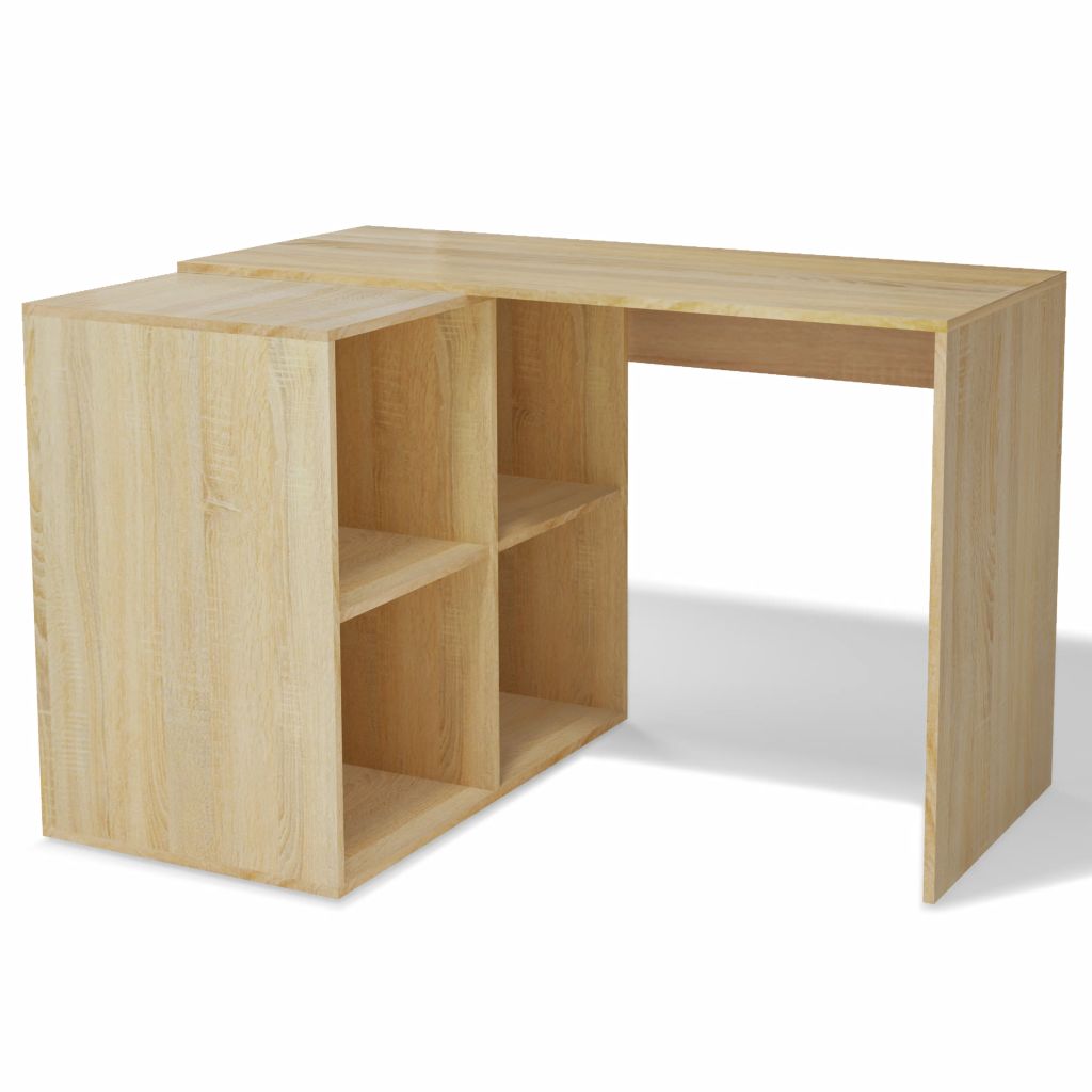 Writing Desk with Bookshelf 117x92x75.5 cm Oak