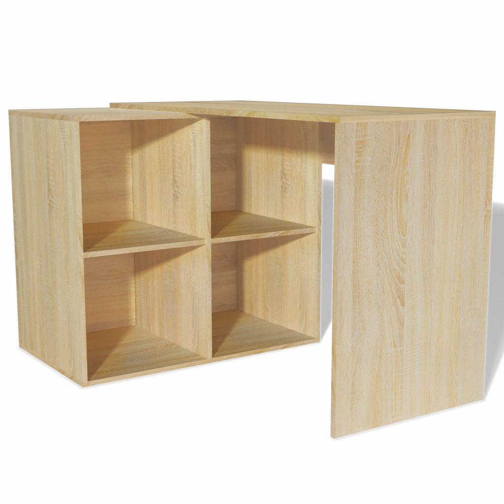 Writing Desk with Bookshelf 117x92x75.5 cm Oak