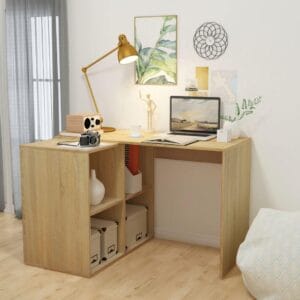 Writing Desk with Bookshelf 117x92x75.5 cm Oak