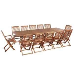 12 Seater Outdoor Dining Set Solid Acacia Wood