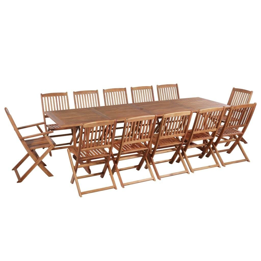 12 Seater Outdoor Dining Set Solid Acacia Wood