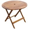 5 Piece Folding Outdoor Dining Set Solid Acacia Wood