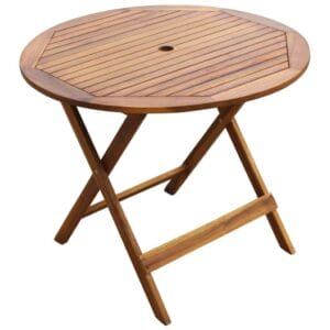 5 Piece Folding Outdoor Dining Set Solid Acacia Wood