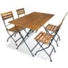 4 Seater Folding Garden Dining Set Solid Acacia Wood