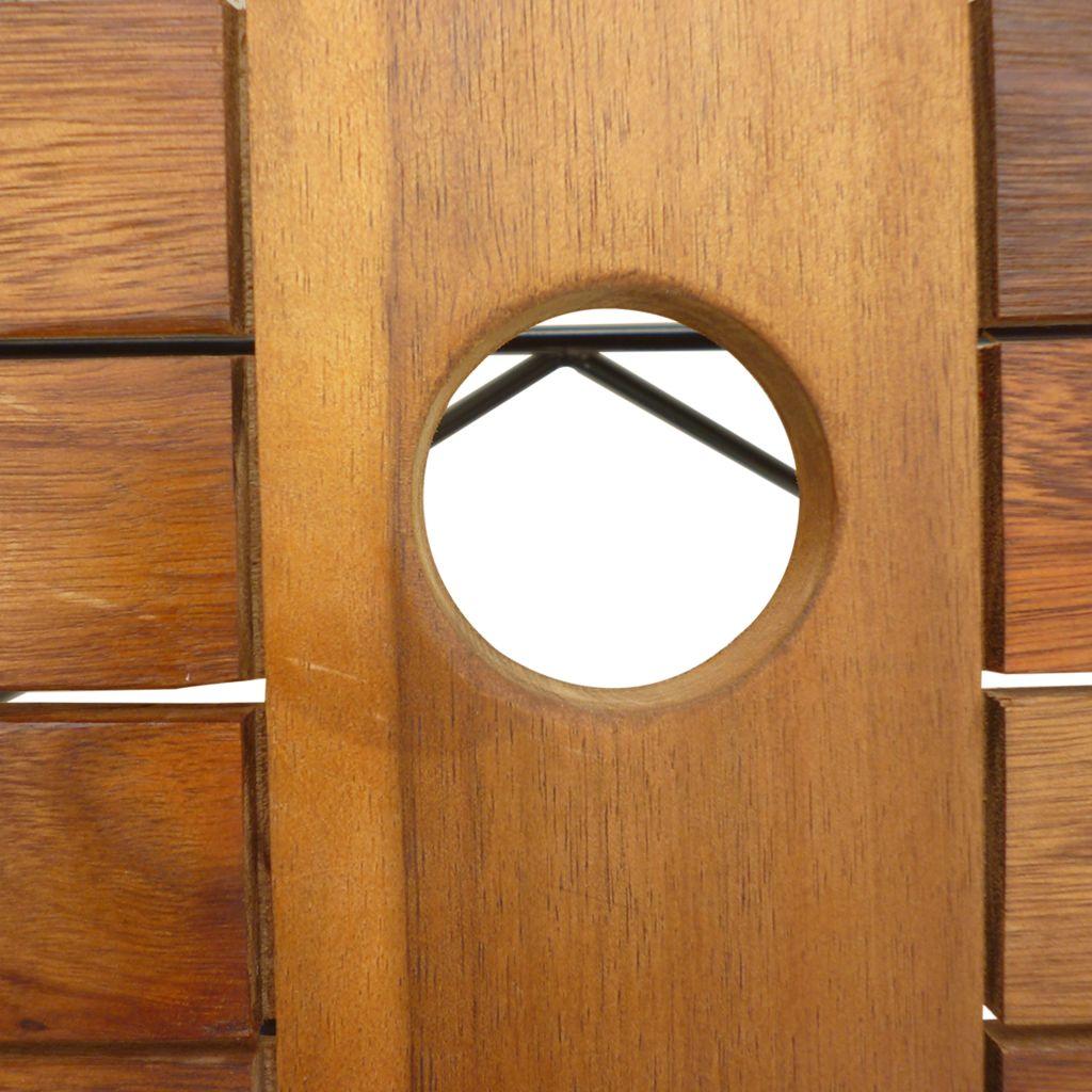 5 Piece Folding Outdoor Dining Set Solid Acacia Wood