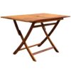 5 Piece Folding Outdoor Dining Set Solid Acacia Wood