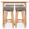 5 Piece Outdoor Dining Set Solid Acacia Wood
