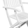5 Piece Outdoor Dining Set Solid Acacia Wood White
