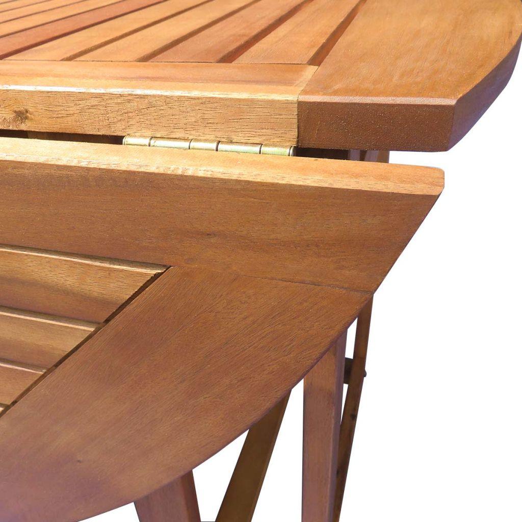 7 Piece Folding Outdoor Dining Set Solid Acacia Wood