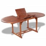 7 Piece Outdoor Dining Set Solid Acacia Wood 6