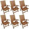 7 Piece Outdoor Dining Set Solid Acacia Wood