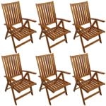 7 Piece Outdoor Dining Set Solid Acacia Wood 3