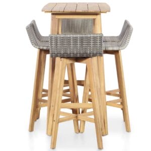 7 Piece Outdoor Dining Set Solid Acacia Wood