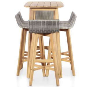 7 Piece Outdoor Dining Set Solid Acacia Wood