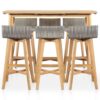 7 Piece Outdoor Dining Set Solid Acacia Wood