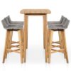 7 Piece Outdoor Dining Set Solid Acacia Wood