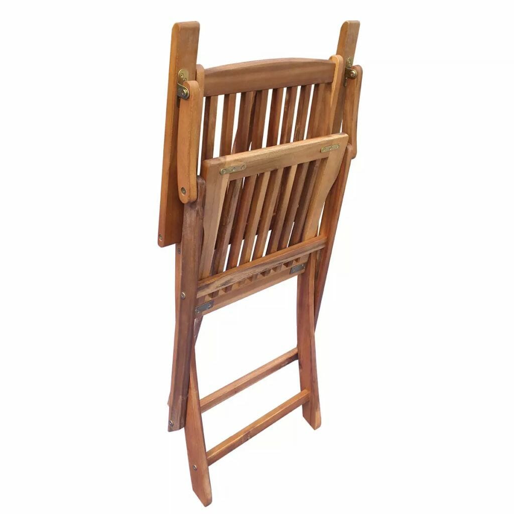 9 Piece Folding Outdoor Dining Set Solid Acacia Wood