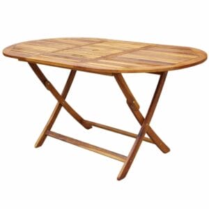 9 Piece Folding Outdoor Dining Set Solid Acacia Wood