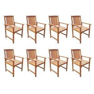 9 Piece Outdoor Dining Set Solid Acacia Wood