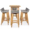 9 Piece Outdoor Dining Set Solid Acacia Wood
