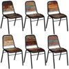 Dining Chairs 6 pcs Solid Reclaimed Wood 44x59x89 cm