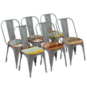 Dining Chairs 6 pcs Solid Reclaimed Wood 47x52x89 cm