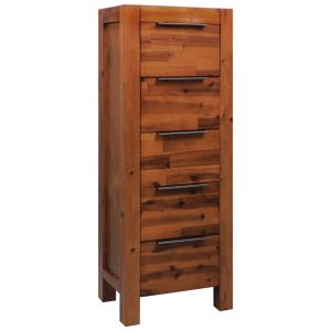 Acacia Wood Chest Of Drawers