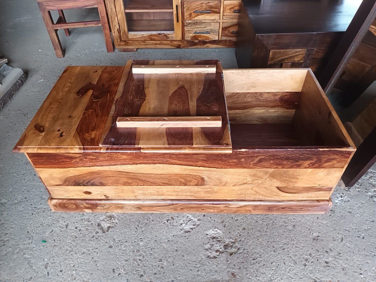Jali Sheesham Trunk Chest Coffee Table