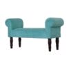 Aqua Velvet Bench 35x101x53cm-IN1418-artisan