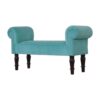 Aqua Velvet Bench 35x101x53cm-IN1418-artisan