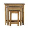 ASB307 - Solid Wood Set of 3 Nesting Tables-ASB307-