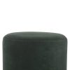 Emerald Velvet Footstool with Wooden Base 38x38x48cm-IN1433-artisan