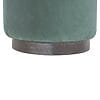 Emerald Velvet Footstool with Wooden Base 38x38x48cm-artisan-furniture-IN1433