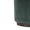 Emerald Velvet Footstool with Wooden Base 38x38x48cm