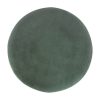 Emerald Velvet Footstool with Wooden Base 38x38x48cm