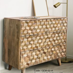 Geometric 4 Drawer Chest of Drawers