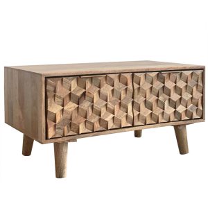 Geometric Coffee Table With Drawer