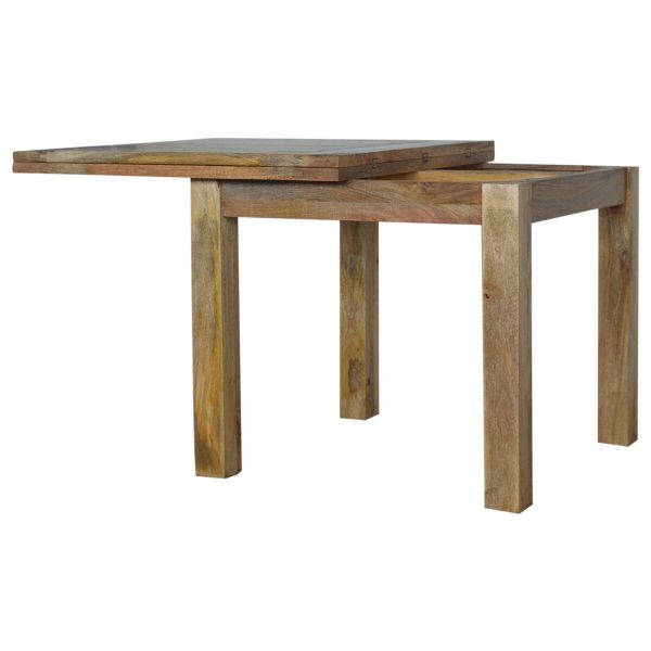 Extendable Butterfly Dining Table with Straight Legs