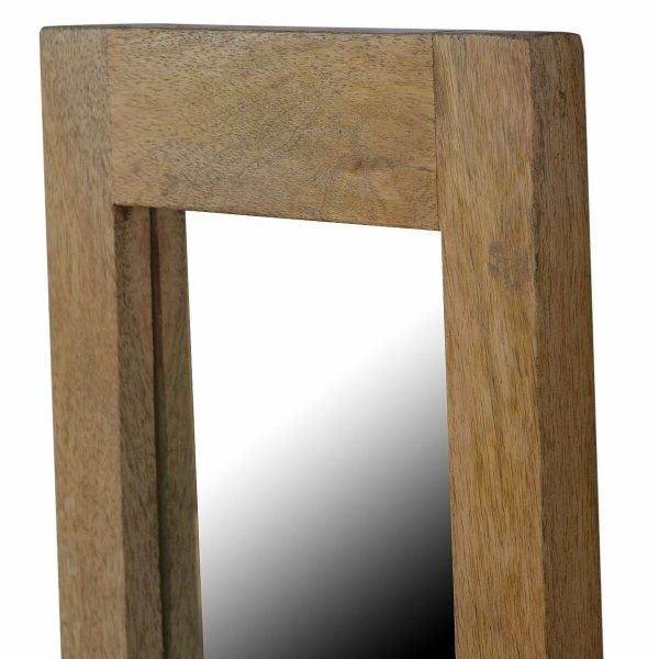 Rectangular Framed Wooden Wall Mirror Mango Wood