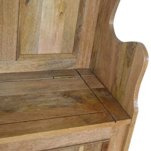 Small Wood Storage Hallway Monks Bench