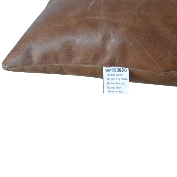 Artisan Buffalo Hide Leather Cushion
