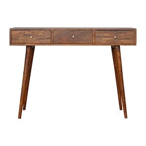 IN1002 - 3 Drawer Assorted Chestnut Console Table-IN1002-