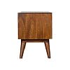 Artisan Retro Assorted Dark Mango Wood Media Stand Chestnut 85cm
