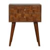 IN1010 - Mixed 2 Drawer Chestnut Bedside-IN1010-