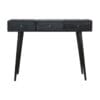 IN1047 - Ash Black 3 Drawer Console Table-