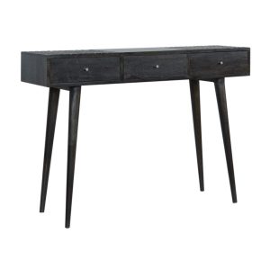 IN1047 - Ash Black 3 Drawer Console Table-IN1047