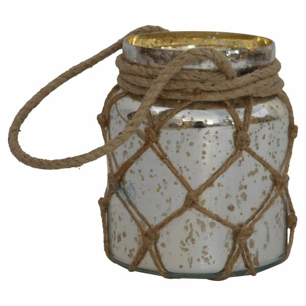 Glass Jar Lattern With Rope