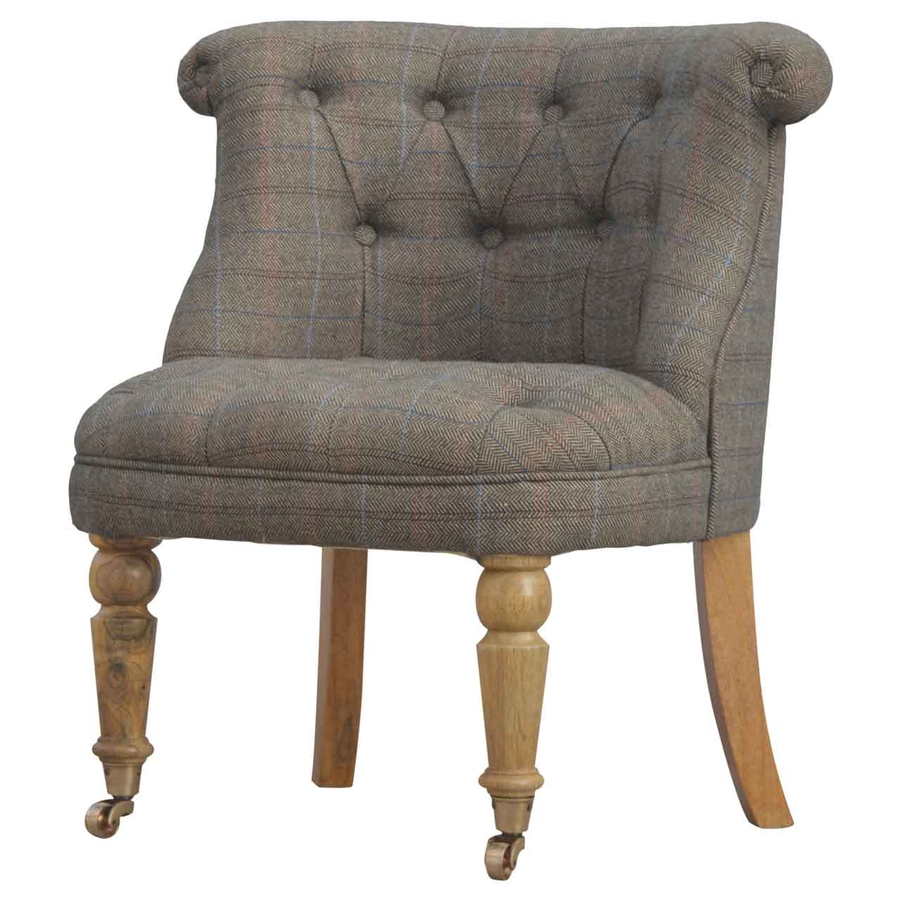 IN111 - Petite Multi Tweed Accent Chair-IN111