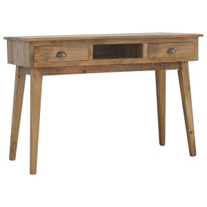 IN122 - Solid Wood Writing Desk with 2 Drawers-